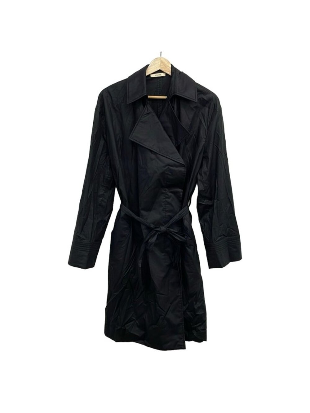 Celine Coat 36 S Black Long Sleeve Spring Autumn